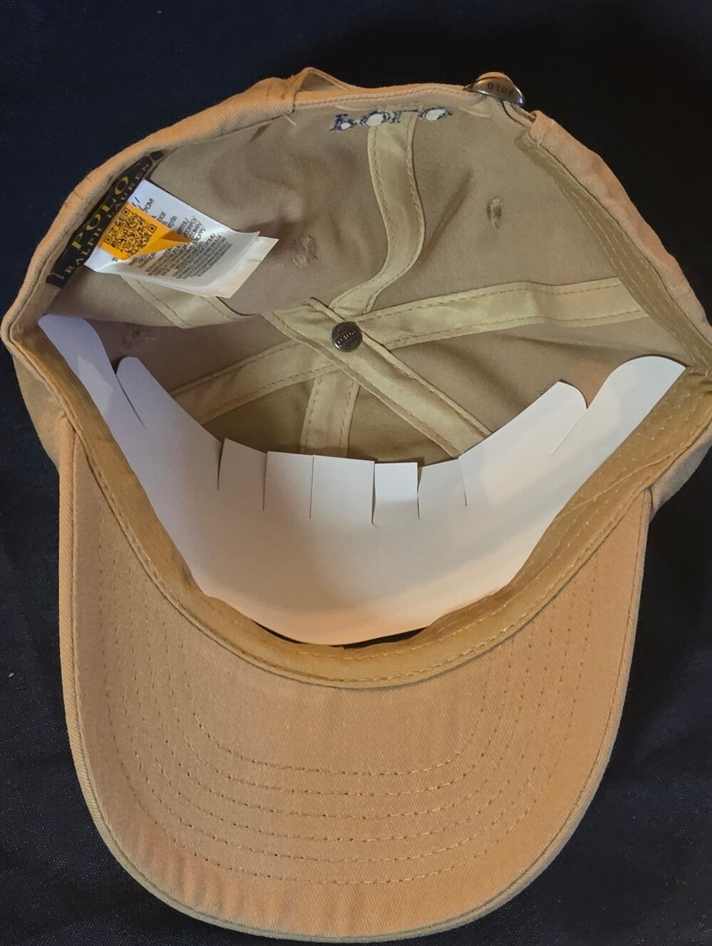 Polo by Ralph Lauren Khaki Cap with Navy Polo Player - Picture 7 of 15
